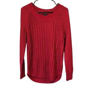 Calvin Klein Jeans Women's Sweater M Persian red pullover heavyweight open knit